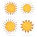 Set of abstract suns