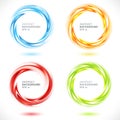 Set of abstract swirl circle bright background Royalty Free Stock Photo