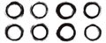 Set of Abstract Technical Circles in a Futuristic Style on a White Background. Collection of Futuristic Technology