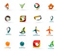 Set of abstract travel logo icons. Business, app