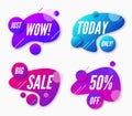 Set of abstract trendy dynamic style compositions, promotion ban