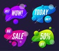 Set of abstract trendy dynamic style compositions, promotion ban