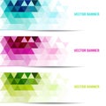 Set of abstract vector background with triangle object. Royalty Free Stock Photo