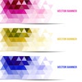 Set of abstract vector background with triangle object. Royalty Free Stock Photo