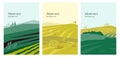Set of abstract vector backgrounds with agriculture