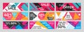 Set of abstract vector banners design. Collection of web banner template. modern template design for web, ads