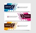 Set of abstract vector banners design. Collection of web banner template.