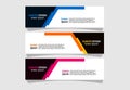 Set of abstract vector banners design. Collection of web banner template