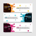 Set of abstract vector banners design.