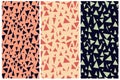 A set of triangular patterns of different sizes and arrangements Royalty Free Stock Photo