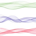 Set Abstract vector waves. color lines. eps 10 Royalty Free Stock Photo