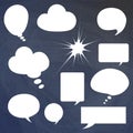 Set abstract vector white speech bubbles. Vector illustration Royalty Free Stock Photo