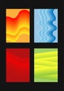 Set of abstract vertical templates for design. Colorful rectangular backgrounds.