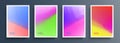 Set of abstract vibrant backgrounds with dynamic color gradients. Graphic templates collection. Royalty Free Stock Photo