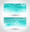 Set abstract water banners, design template