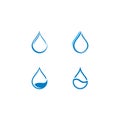 Set of abstract water drops symbols, logo Royalty Free Stock Photo