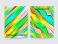 Set of abstract wave background. Colored colorful wavy lines. eps 10 Royalty Free Stock Photo