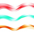 Set of abstract waves. Vector illustration EPS 10 Royalty Free Stock Photo