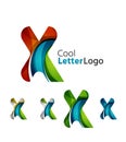 Set of abstract X letter company logos. Business Royalty Free Stock Photo