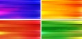 Set of abstract yellow, blue, red, green and orange gradient color blurred motion background Royalty Free Stock Photo