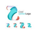 Set of abstract Z letter company logos. Business Royalty Free Stock Photo