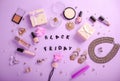 Set of accessories and cosmetics available for sale on Black Friday