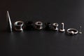 Set of accessories for piercing on a dark background Royalty Free Stock Photo