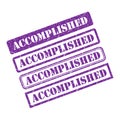 Set of Accomplished stamp symbol, label sticker sign button, text banner vector illustration