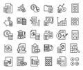 Set of accounting thin line icons. Royalty Free Stock Photo