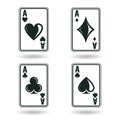 Set of aces Royalty Free Stock Photo