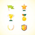 Set of achievement badges