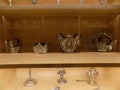 Set of acient silver crowns-Malaga museum-Spain