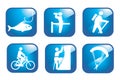 Set adventure icons Royalty Free Stock Photo