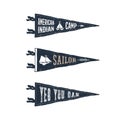 A set of adventure pennant flags.