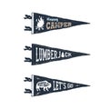 A Set Of Adventure Pennant Flags.