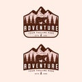 Set of Adventure Vintage Logo Vector Illustration Design. Hand Drawn Outdoor Logo Badge Template Design. Old Vintage Outdoor Royalty Free Stock Photo