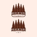 Set of Adventure Vintage Logo Vector Illustration Design. Hand Drawn Outdoor Logo Badge Template Design. Old Vintage Outdoor Royalty Free Stock Photo