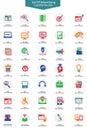 Set of Advertising icons,Colorful version Royalty Free Stock Photo
