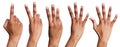 Collage of african-american hands counting Royalty Free Stock Photo