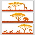 Set of African banners