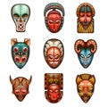 A set of African masks