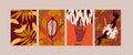 Set of african wild symbols posters