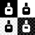 Set Aftershave icon isolated on black and white, transparent background. Cologne spray icon. Male perfume bottle. Vector Royalty Free Stock Photo