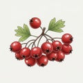 Set against a plain white background, emphasizing the berries Royalty Free Stock Photo