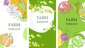 Set of agricultural backgrounds. Harvest. Abstract design. Flyer backgrounds. banners, posters.