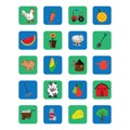 set of agriculture icons. Vector illustration decorative design Royalty Free Stock Photo
