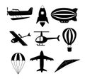 Set of air transports set. Vector Royalty Free Stock Photo