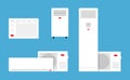 Set of airconditioners in flat style Royalty Free Stock Photo