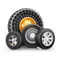 Set of airless tires