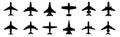 Set airplane icon. Aircrafts flat style - stock vector Royalty Free Stock Photo